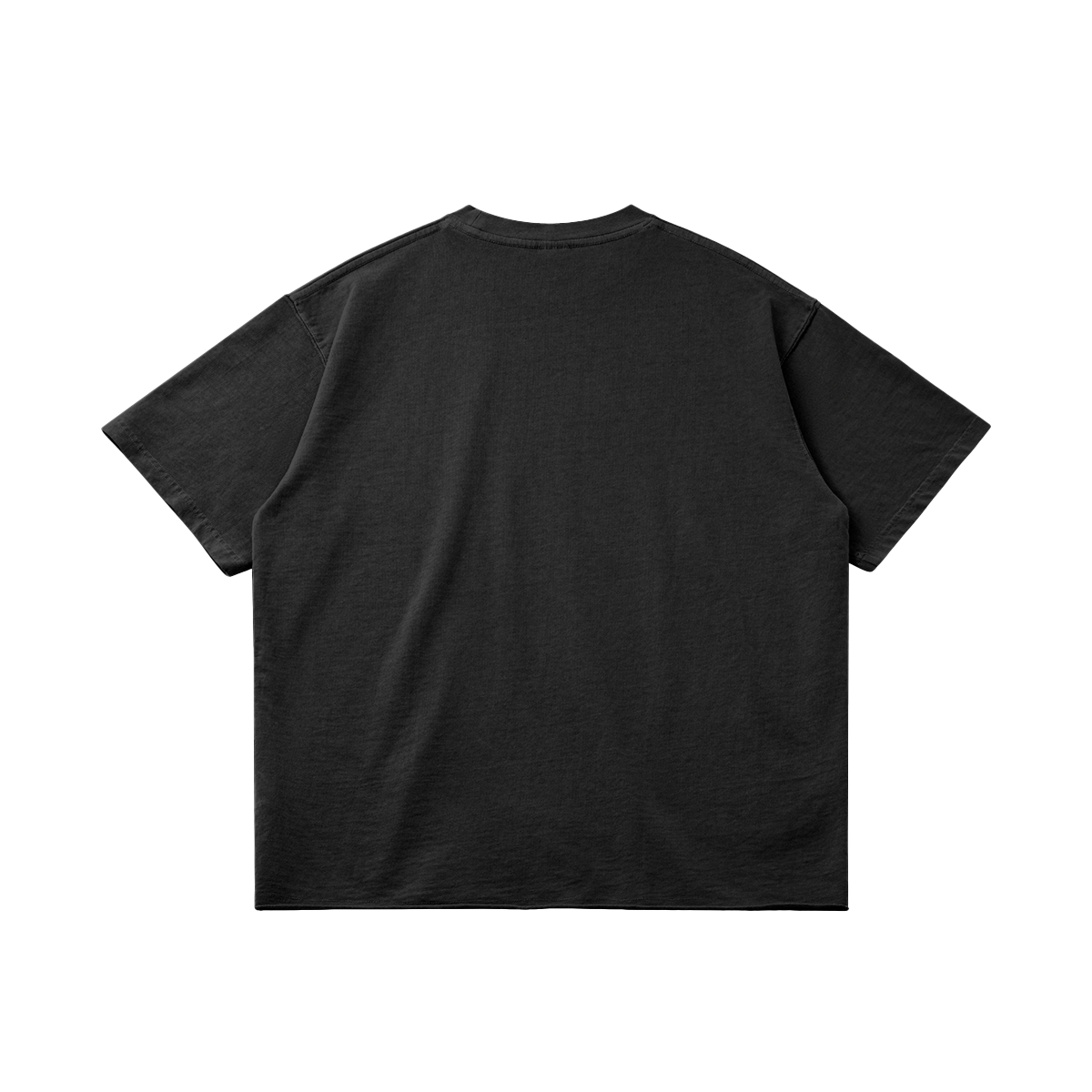Basketcase Garment Dyed Raw Hem Streetwear Shirt 260GSM Cotton Black Tee With Edgy Faded Hem
